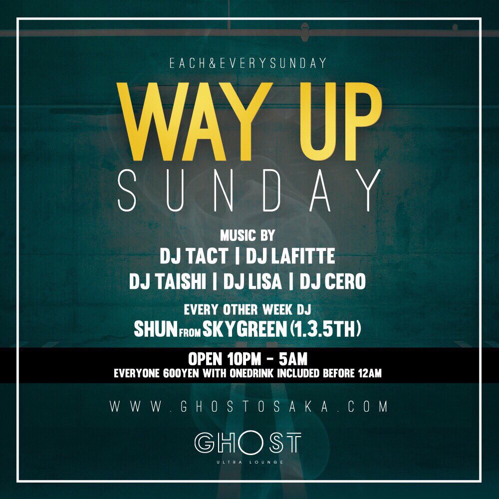 GhostYuya's tweet photo. 今夜もゴーストオープンしました!!!【WAY UP】今夜は祝前日SP!!!HIPHOP,R&amp;B中心に踊れる選曲が間違いないDJパーティーです!!24時まで男女入場無料です★今夜も盛り上がること間違いなし‼ぜひお待ちしております!! https://t.co/Q3ctCexGyN