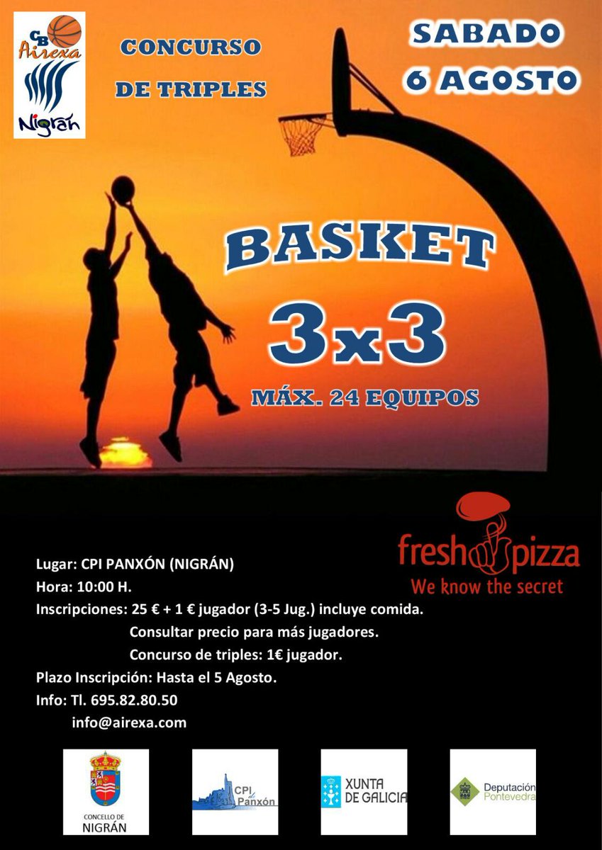 Abierto plazo de inscripción de la nueva edición del Torneo 3x3 que el club como cada veran
airexa.es/nueva-edicion-…