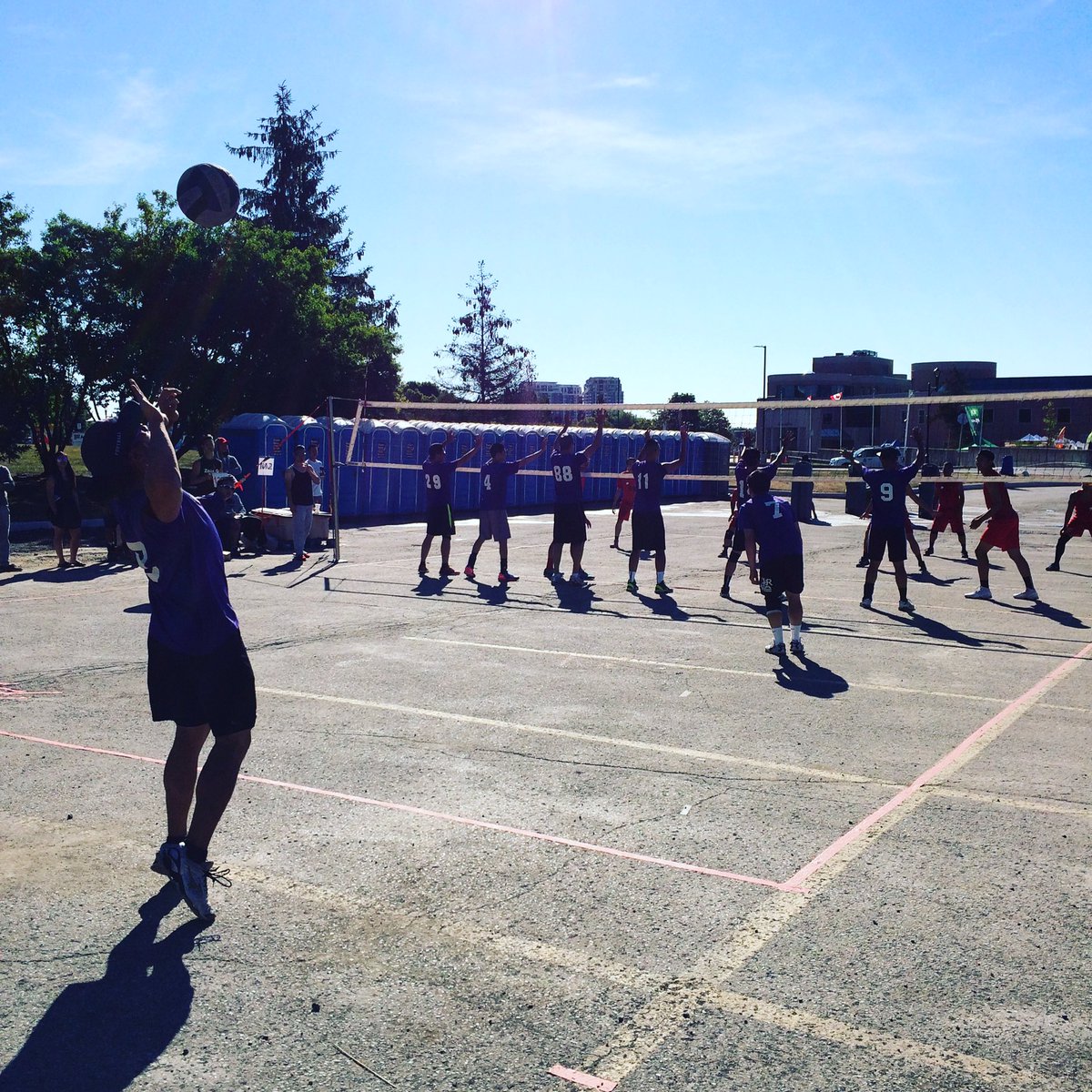 TorPhoenix's tweet photo. #PHOENIXVB back at it again on the second day of the #NightItUp tournament bright and early! #NACIVT #9man https://t.co/A8FQ8DuFVz