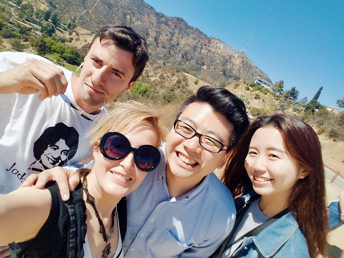 calirossen's tweet photo. HaPpPpY Birthday!!! @SmokAction with #MarkAng @ParadiseCove @HollywoodSign01 https://t.co/TpsSohxKc9