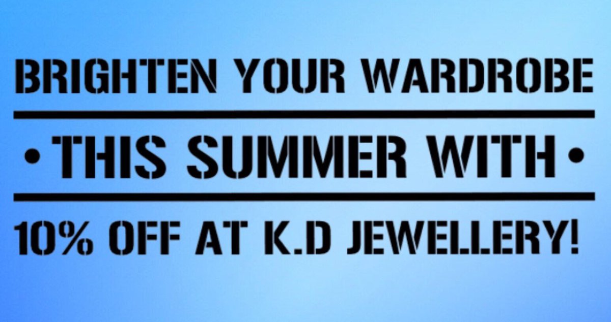 KDJewellery_1's tweet photo. Hope you're all enjoying the sunshine! Don't forget to bring summer to your wardrobe too :) https://t.co/3oJqJsirFf https://t.co/83Ys4IW7BR