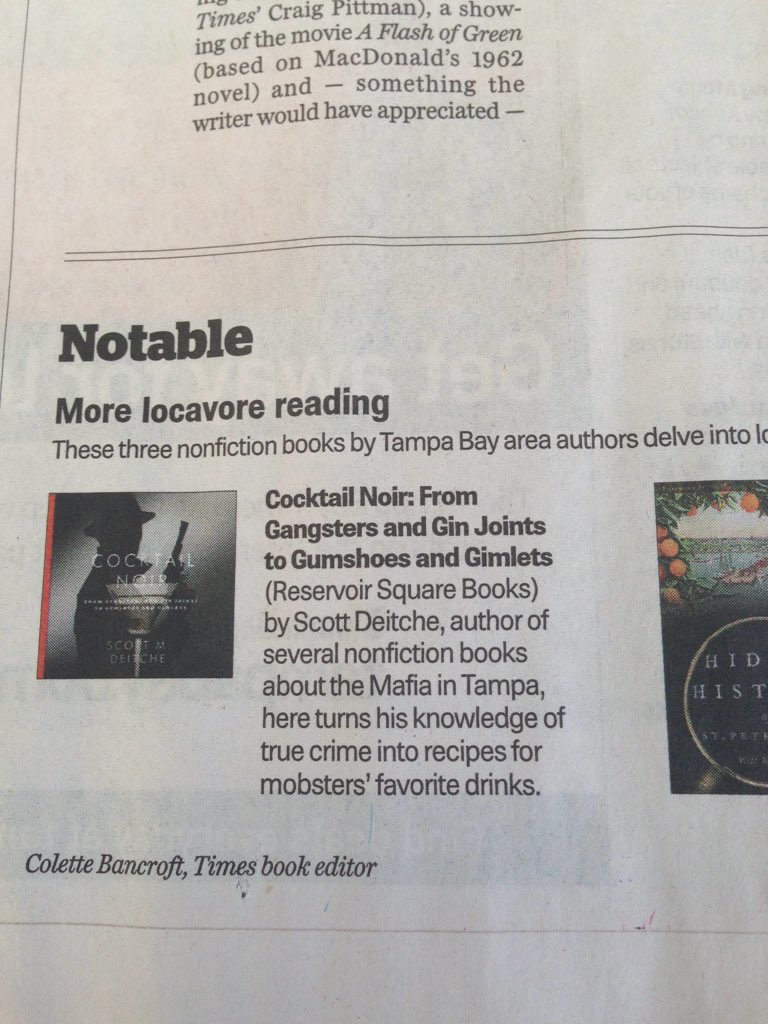 Check out <a href="/EckerdAlumni/">Eckerd Alumni</a> <a href="/Scottyyz/">Scott M. Deitche</a> book, "Cocktail Noir"