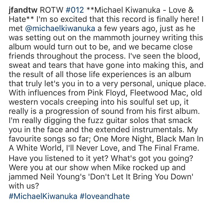 Squiff's thoughts on #LoveAndHate by <a href="/michaelkiwanuka/">Michael Kiwanuka</a>