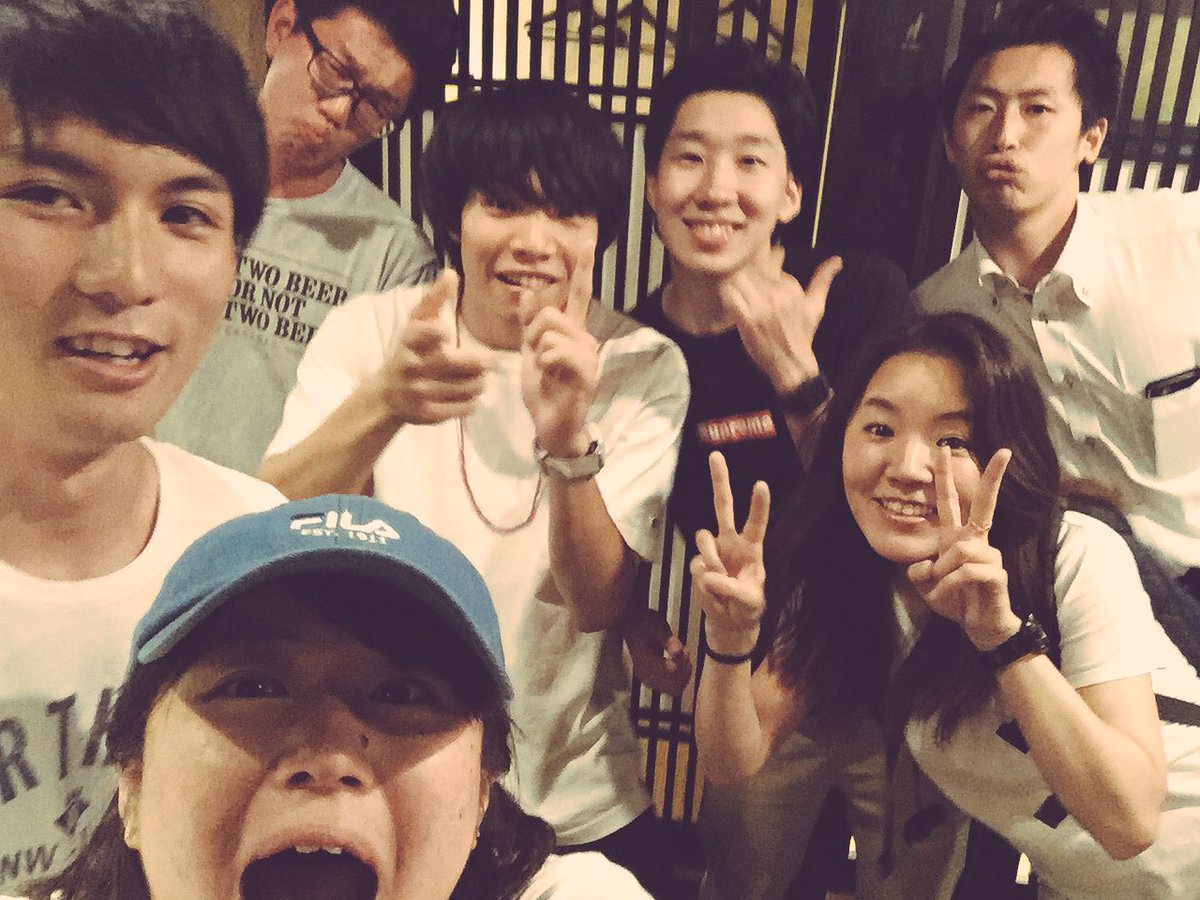 bomtaan's tweet photo. AP送別会！！！0次会から2次会までほんとに楽しかったヾ(＠⌒ー⌒＠)ノ
ずーしみ、斎木さんお疲れ様でした😎
みなさんムービー、写真ください〜〜！ https://t.co/pOSTRY8Zfs