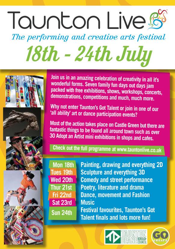 If you want something to do this week join us in Castle Green! #Taunton #TauntonLive #Festival #TauntonEvents