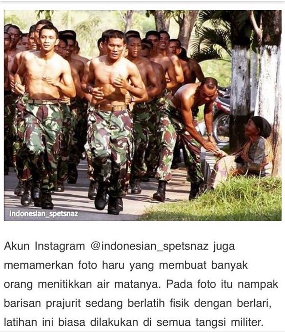  Foto Sisi Lain Tentara Indonesia yang Menyentuh via Akun 