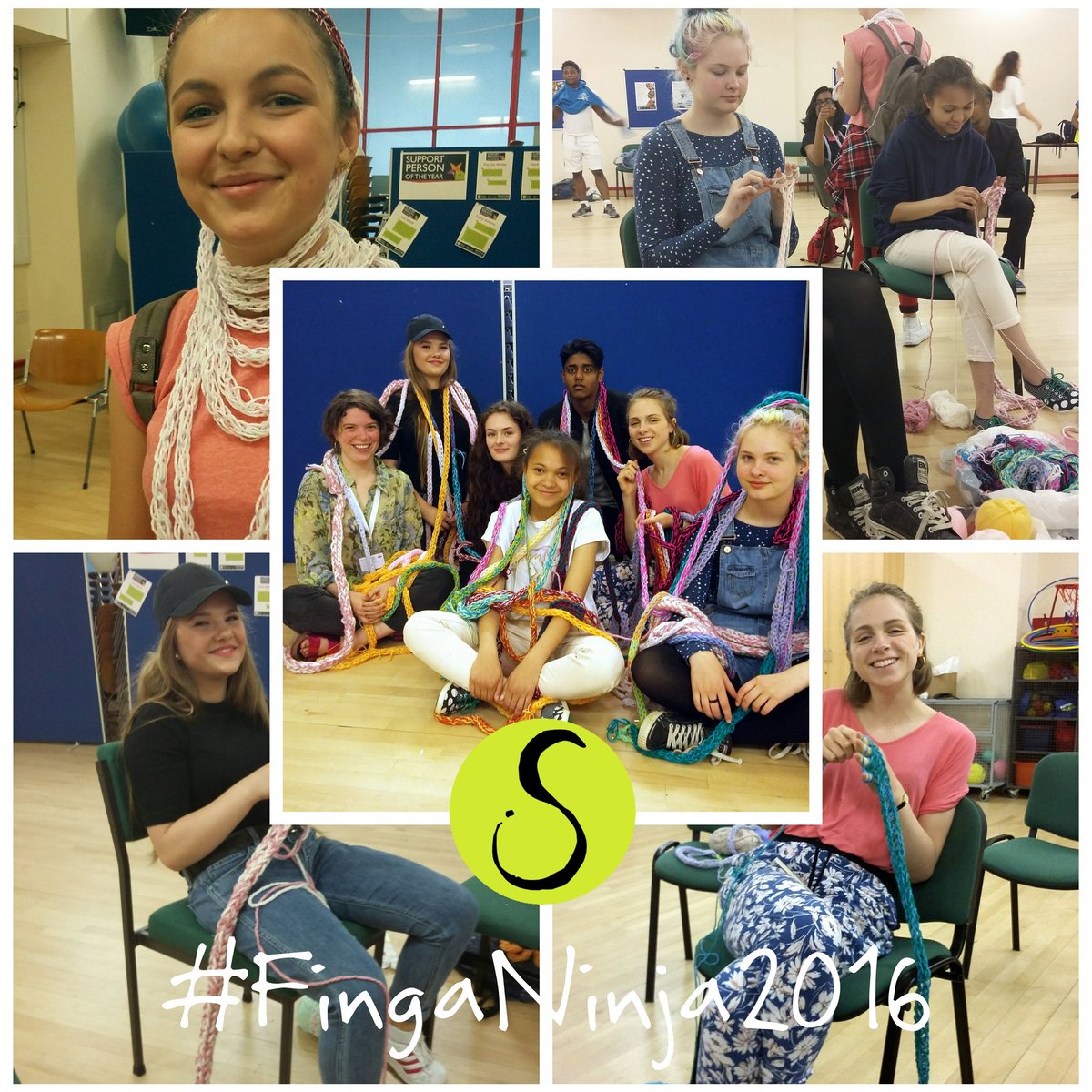 WireSamia's tweet photo. #FingaNinja2016 & the knit goes on, @OppSutton! @NCSTheChallenge teen volunteers have been inspired & are sharing :) https://t.co/q5atQqX02C