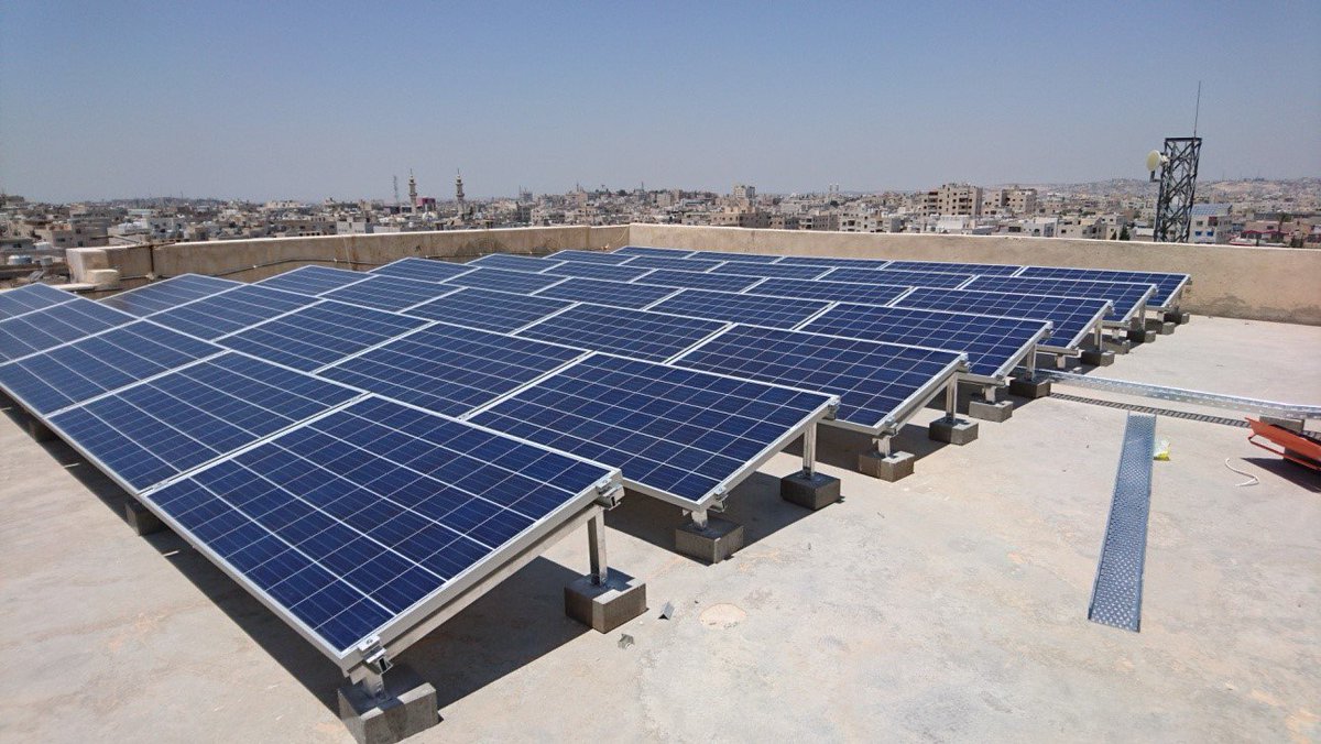 MASE_Social's tweet photo. Work in progress on a #MASE rooftop PV install at IDECO
العمل جاري في تنفيذ محطة الطاقة الشمسية في شركة كهرباء اربد https://t.co/LSnftJkBGs