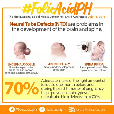 vylhphilippines's tweet photo. Neural tube defects are problems in the development of the baby's brain and spine #FolicAcidPH #NDPRW https://t.co/nbi69Q2ZXI