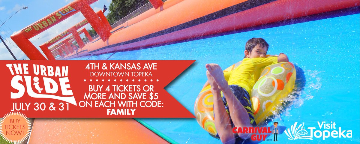 VisitTopeka's tweet image. Did you hear: @TheUrbanSlide is now part of #CycloviaTopeka 7/30 &amp;amp; 31. INFO: bit.ly/2aaaxTW