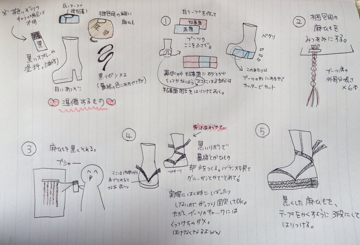 O Xrhsths 天くん໒ 22 エスト Sto Twitter たまに作り方を聞かれるので 小狐丸で使ったフェイク厚底草履の作り方貼っとく 既製品だと限界がある和装高身長キャラの身長上げ 袴とかで足元が隠れないと使えないけど自然だと好評 要らないボロブーツで作り