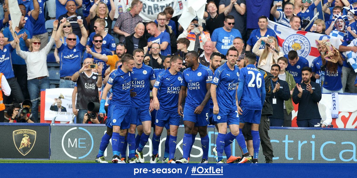 LCFC's tweet photo. The champions are back in action this week! Who's heading to @OUFCOfficial on Tuesday? #OxfLei https://t.co/nAhme9WuXN