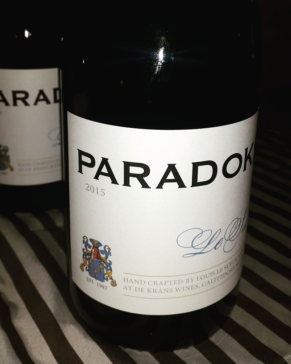 Release day of Le Sueur Paradoks besutiful wine &amp; delicious food <a href="/DeKransWines/">De Krans Wines</a> @GinjaFood