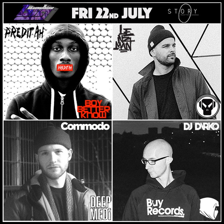 SomethingBigDXB's tweet photo. This #Friday #22July! @Preditah @commodomusic @thelenzman @DjDarkoUK at #Storyrooftoplounge Tickets on @Platinumlist https://t.co/eDXUBl5YRY