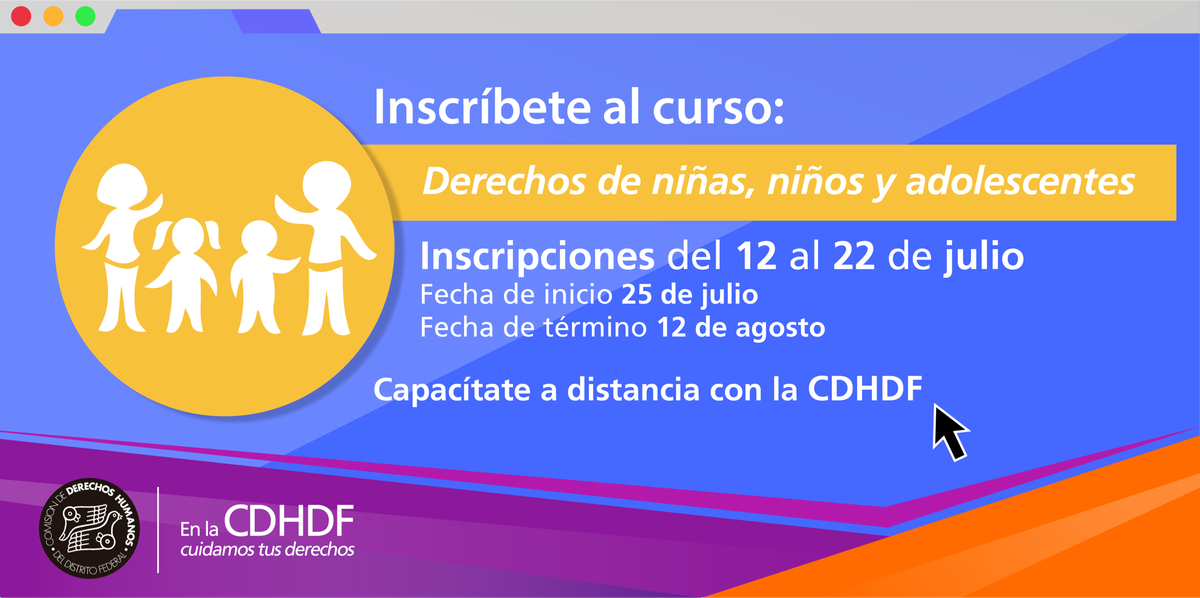 CDHCMX's tweet photo. ¡Inscríbete en línea a este curso de la #CDHDF! Consulta detalles: https://t.co/EqCZK2RSrg https://t.co/U2gANkdhiT