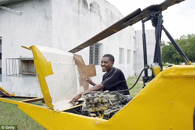 Kaduna Born Mubarak Abdullahi Builds "Helicopters" In His House (Photos) CnlQQX3WYAA-_7H