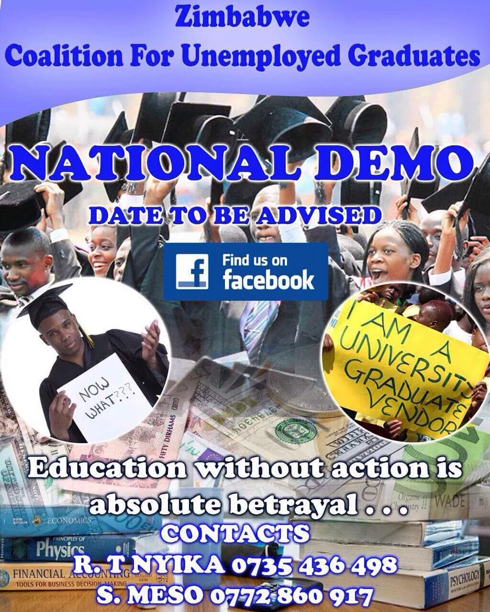 Don_Chorleone_'s tweet photo. Another protest in Zim coming soon for unemployed graduates. Everyone is fed up now #Tajamuka #ThisFlag https://t.co/cRBR7O18s6