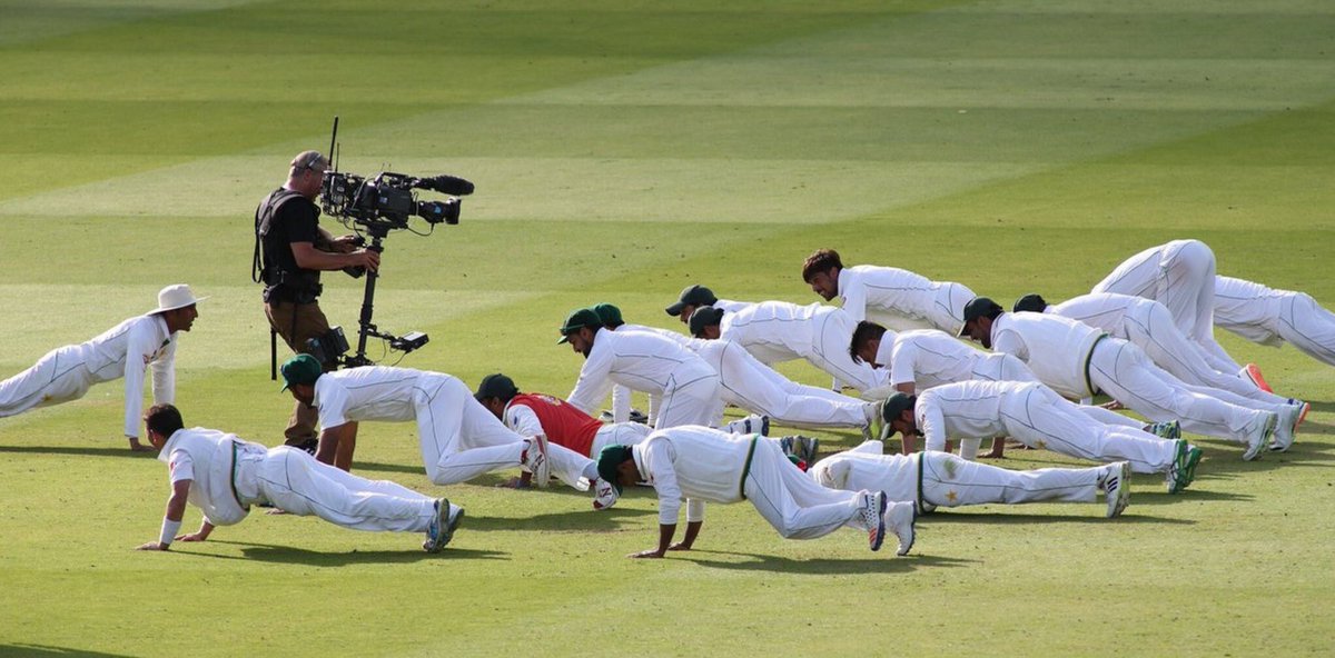 rsabdi's tweet photo. That trademark unpredictability, cheekiness &amp; some fine test cricket. Welcome back #TeamGreen. #ENGvPAK #PushUpPower https://t.co/ajnDs3qHDf