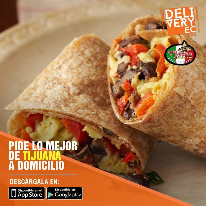 deliveryec's tweet image. Te recomendamos un delicioso Burrito de @Rest_Tijuana! Pide tu almuerzo con @DeliveryEC! #lamejorapp #hoynococino