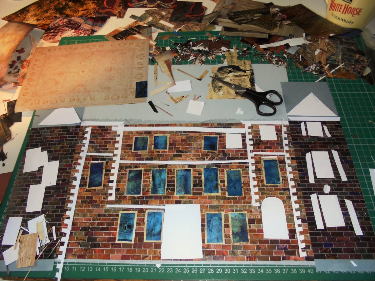 AmandaWhiteArt's tweet image. #AmandaWhiteDesign greeting cards begin life as cut paper collages, using old mags .. #handmadehour