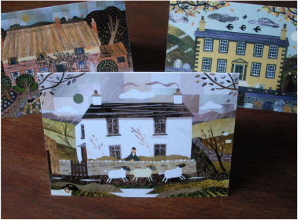 AmandaWhiteArt's tweet image. #AmandaWhiteDesign greeting cards begin life as cut paper collages, using old mags .. #handmadehour