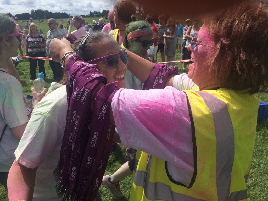 kellyblankley's tweet photo. At the Finish Line! #ColourDash2016 @KeechHospice #Fun #Run #5K great experience! ❤️ https://t.co/1FfqeCf1NR