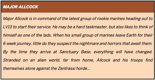 SimonBurford's tweet photo. Character bio: Major Allcock #Gamedev #Gaming #SciFi #KickstarterFest #RewindGame #Book
https://t.co/IFxxorp9M0 https://t.co/4XnQomWLQR