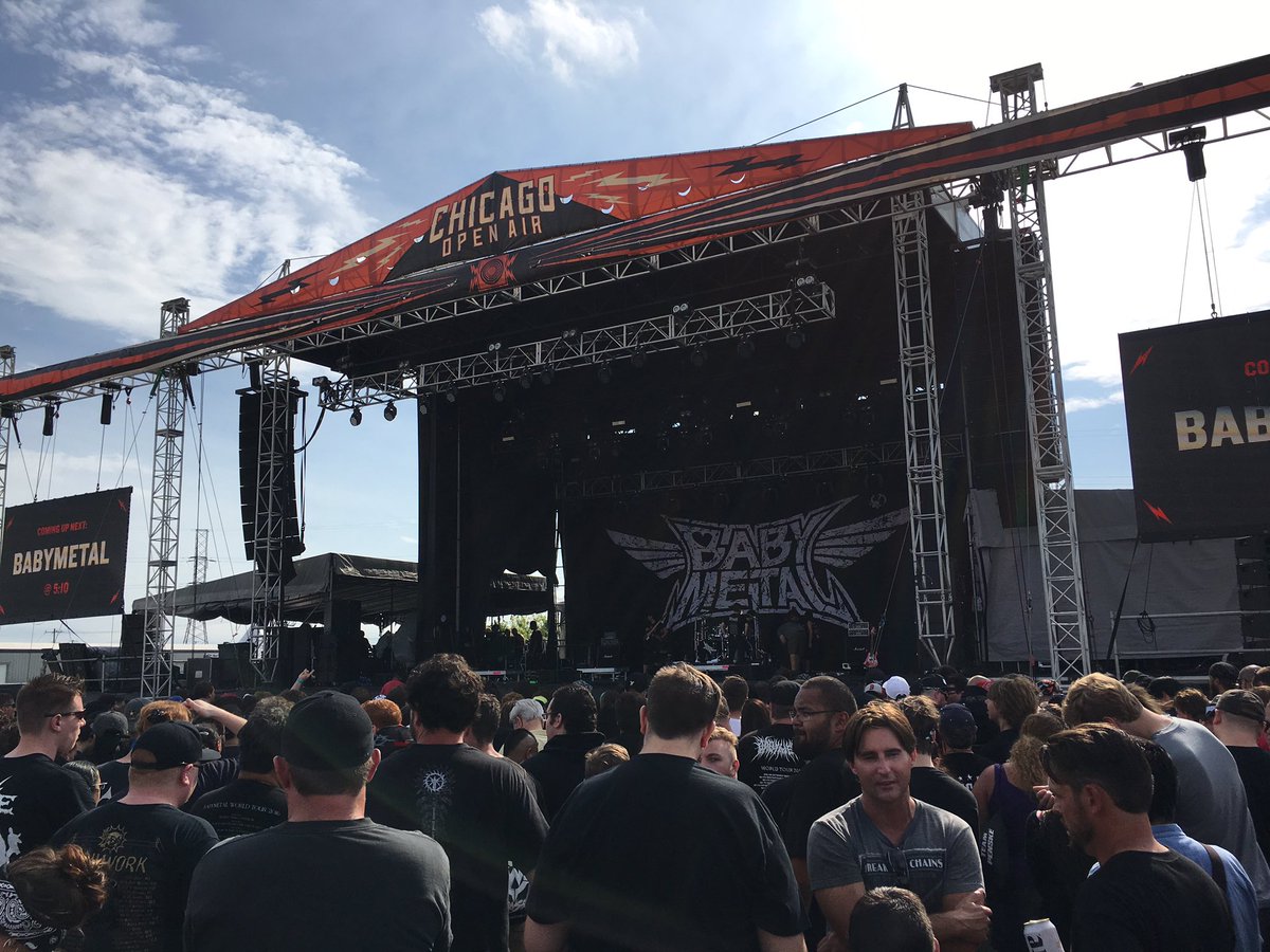 It's almost showtime. #BABYMETAL #OpenAirFestival