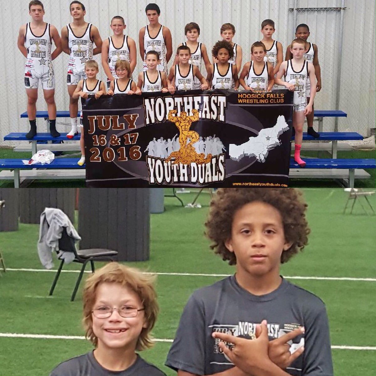 Northeast Dual Champions and two MVP's of the tournament Jack Baron and Tahir Parkins!!