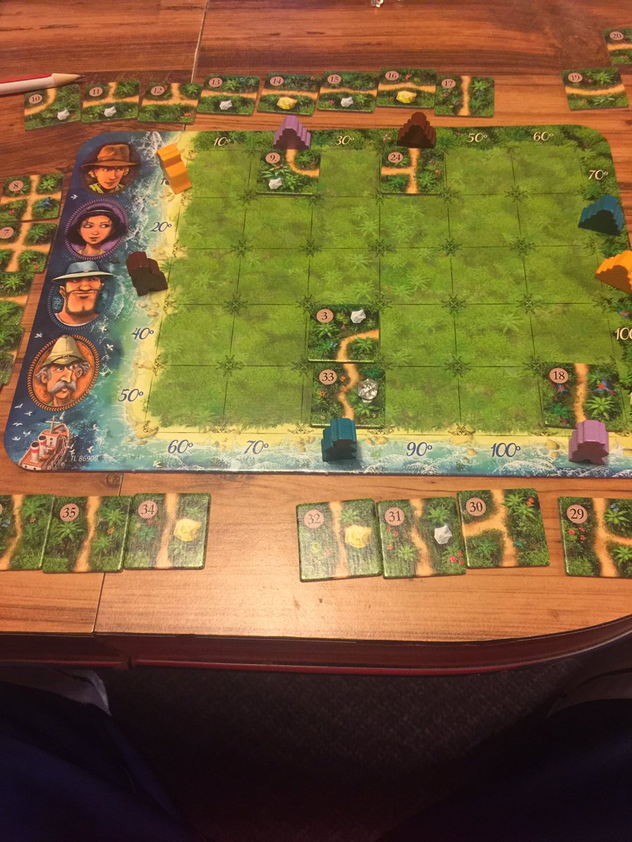 <a href="/AmyGaukel/">Amy Gaukel</a> and I playing Karuba #tabletop #boardgames <a href="/ShuffleRoll/">Shuffle & Roll</a> my pick for #spieldesjahres