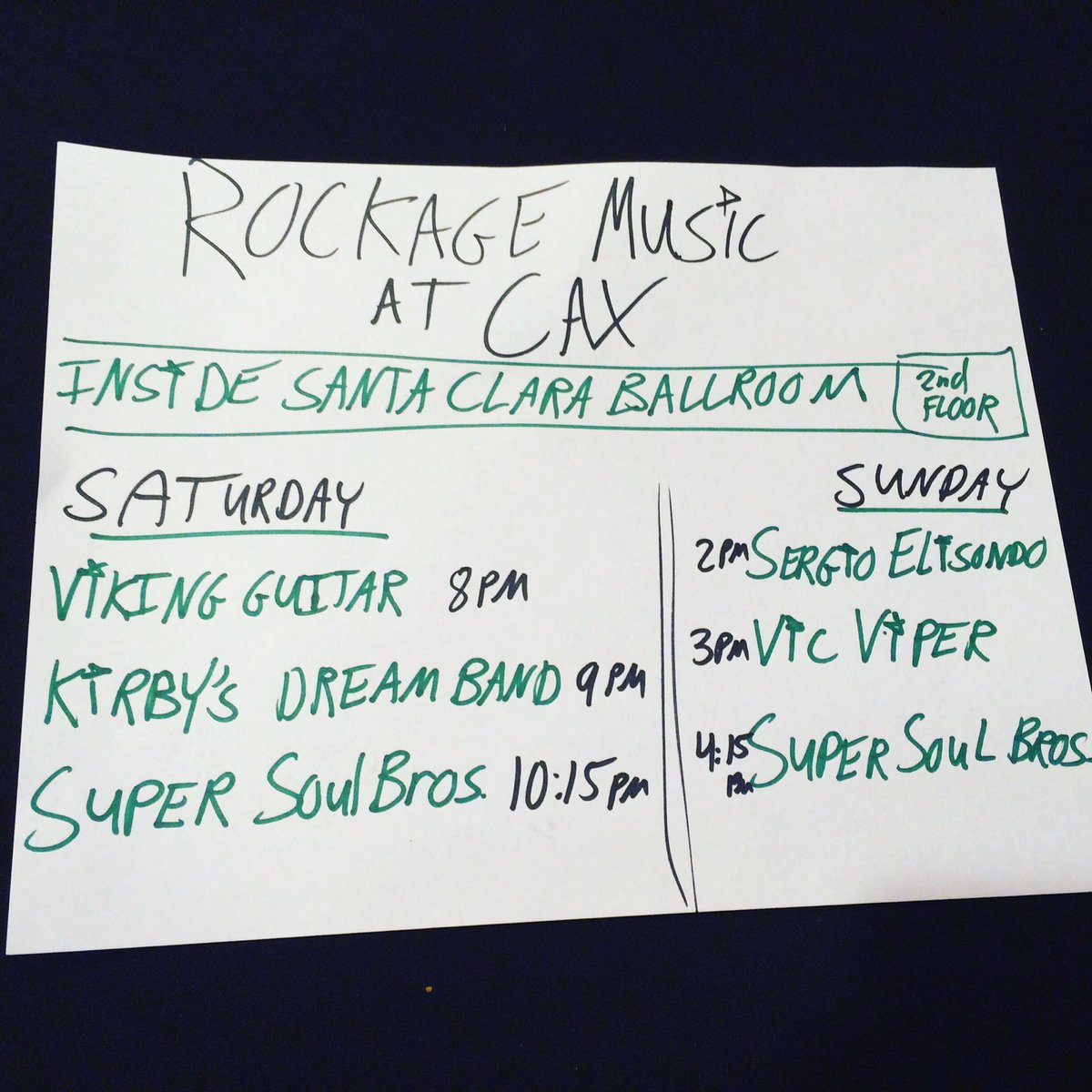 SuperSoulBros's tweet photo. Last nights show at #CAX was slammin! @supersoulbros hit again today at 4:15p! #CAX2016 #santaclara #vgm #livemusic https://t.co/05h4g4TygJ