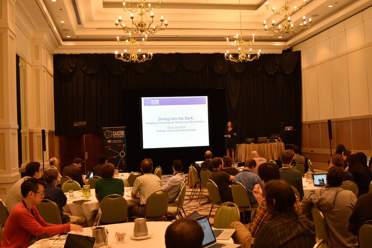 Tamara Davis opening Diving into the Dark conference in Cairns! <a href="/caastro_arc/">CAASTRO</a> #Darkcosmo2016