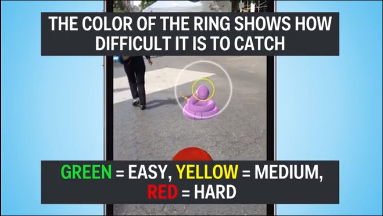 PokemonGoNews's tweet photo. #PokemonGO Tip: Here is a ring color guide to catching Pokémon.
Green = Easy
Yellow = Medium
Red = Hard https://t.co/LhUro1NIup