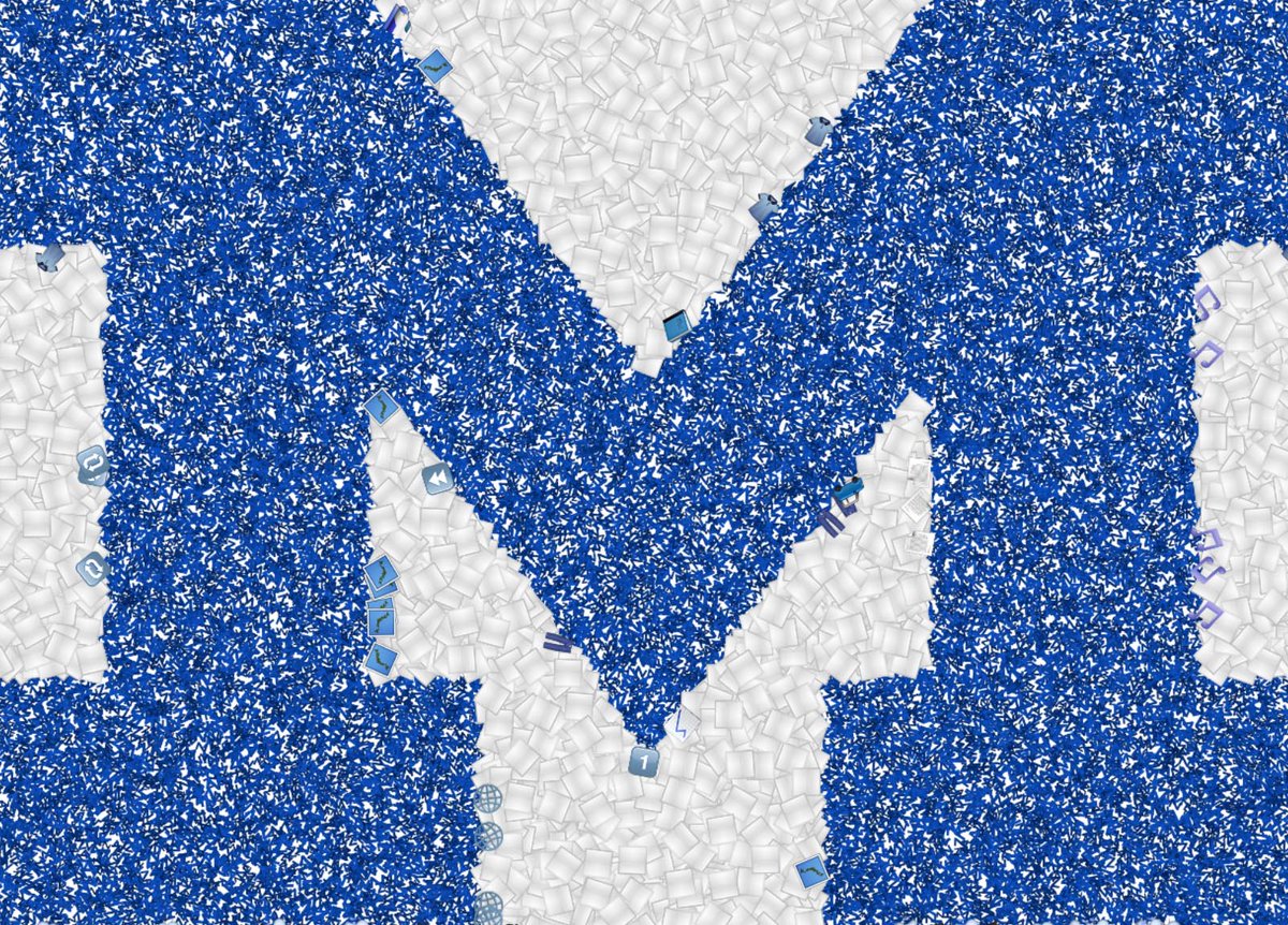michigan athletics on twitter a block m made with emojis goblue worldemojiday