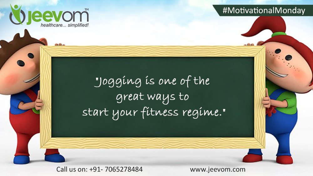 JeevOM's tweet photo. #MotivationalMonday
"Jogging is one of the great ways to start your fitness regime." https://t.co/uhgSJ7cR3L