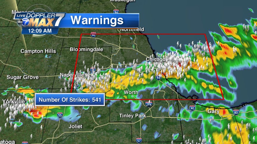 TroyABC7's tweet photo. Lots of heavy rain and lightning with this line of storms. How about 541 strikes in just the last 5 minutes! https://t.co/mNbDmkC8aF