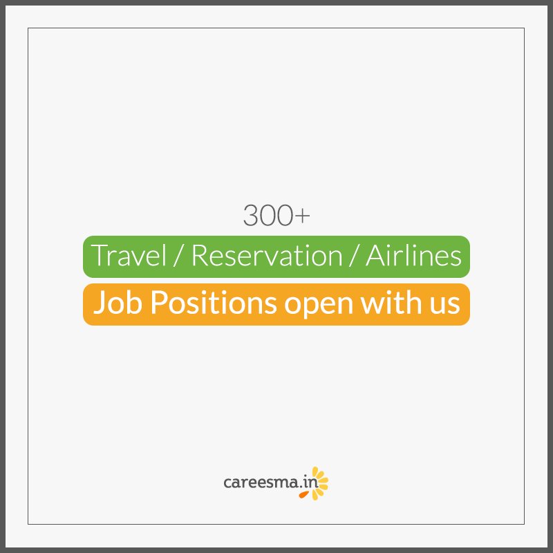careesma_in's tweet photo. #Travel #Airlines #Jobs
300+ Travel Reservation Airlines Job positions open with us...
https://t.co/gdah1yS2TZ https://t.co/7wsiwuW6HU