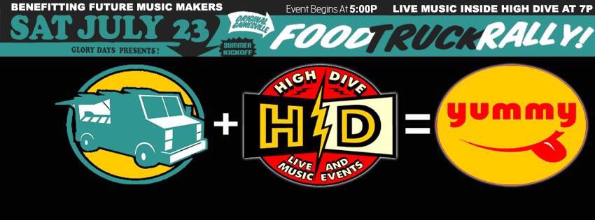 HighDiveGville's tweet photo. NEXT SATURDAY! The Original Gville Food Truck Rally is back at #HighDiveGville! Plus FREE LIVE LOCAL MUSIC inside! https://t.co/7Fiywt0lSL
