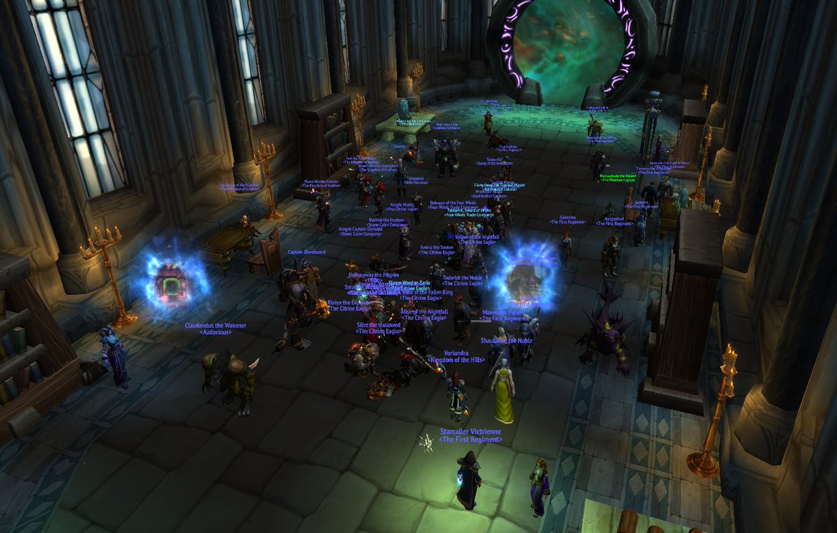FourWindsTrade's tweet photo. Stormwind is a flurry of activity once the evacuees arrive! #moonguard #TFOS https://t.co/5MVnI5rcoB