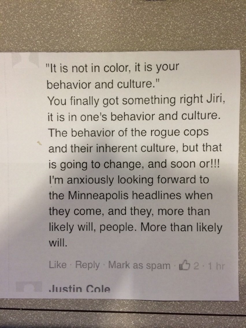 Mpls. Police investigating this threat posted on USA Today web site. Exclusive details at 10-pm on 5 EYEWITNESS NEWS