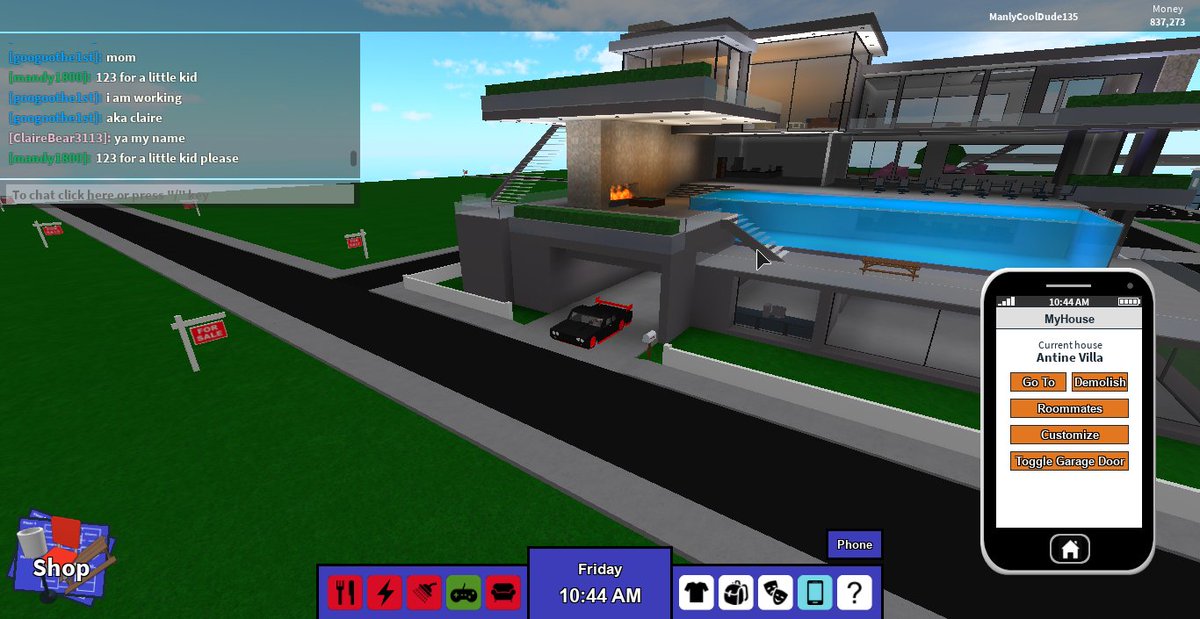 X Phantom1 A Twitter Roblox Rocitizens I Have A Villa House And