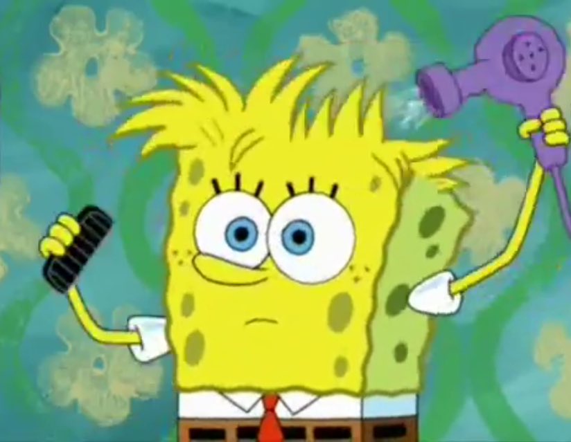 Spongebob Brushing Hair