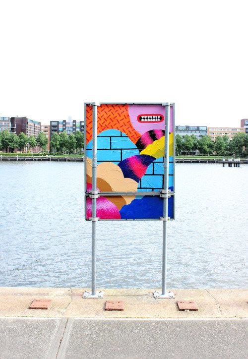 “Muros y canales” first intervention of the artist... streetsy.com/post/147556770… | twibble.io