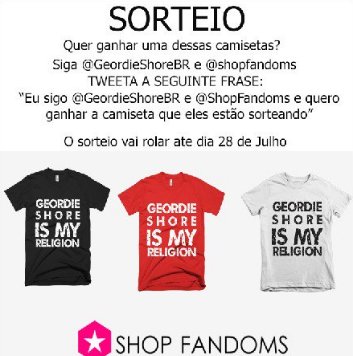 tequerocmgpelu's tweet photo. Eu sigo @geordieshorebr e @shopfandoms e quero ganhar a camiseta que eles estão sorteando. https://t.co/cn3td9Z2O5