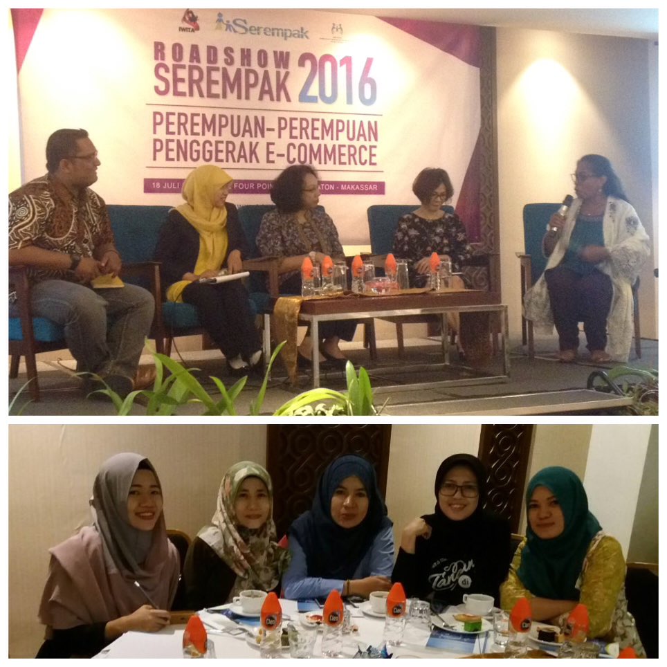 phipodt's tweet photo. Roadshow SEREMPAK 2016 "perempuan-perempuan penggerak e-commerce", yeayy kami perempuan. 😁😁 #serempak #IWITA #KPPPA https://t.co/BfSMbtkiqT