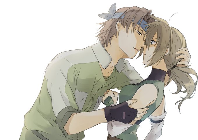 スピレイ不意打ちキス描けた。昨日うpしたカツアゲ現場からの反撃に見えなくもない 