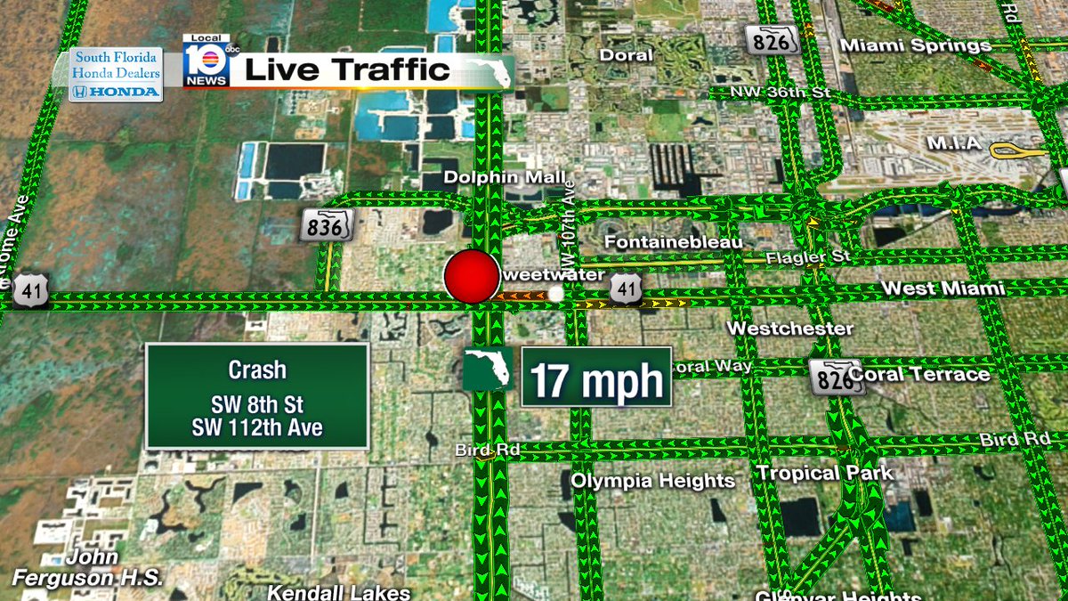 Crash on SW 8th St & SW 112th Ave #TRAFFIC #MIAMI https://t.co/gcoD1PjucI