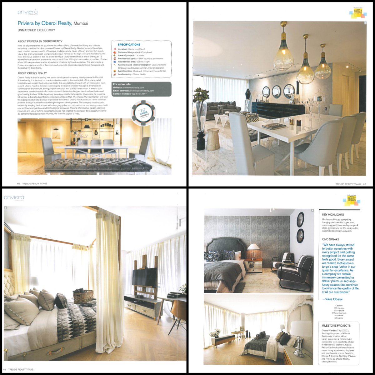 oberoirealty's tweet photo. #Priviera by #OberoiRealty featured in Trends Realty Titans Coffee Table Book @EconomicTimes https://t.co/O0i1mC9kQ4 https://t.co/Iu2b7Q0x5x
