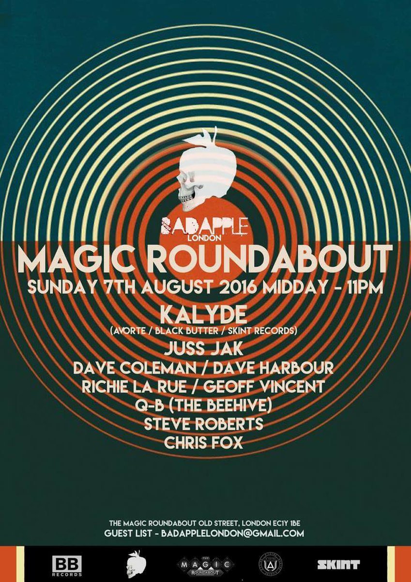 BadAppleLondon's tweet photo. Sunday 7th August FREE day party @TheMagicRBT @kalydedj @JussJak @djdavecoleman 

#house #tech #techno #vibes https://t.co/neDHnIrfbJ