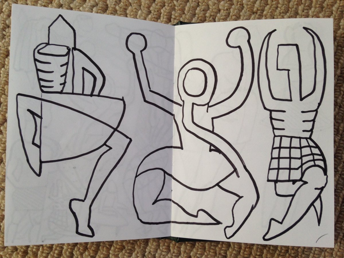 house_of_harley's tweet photo. Highland dancers day 4: abstraction, final iteration #art #drawing #humanfigure #exagerration #abstraction #dance https://t.co/4uRK3KJMNy